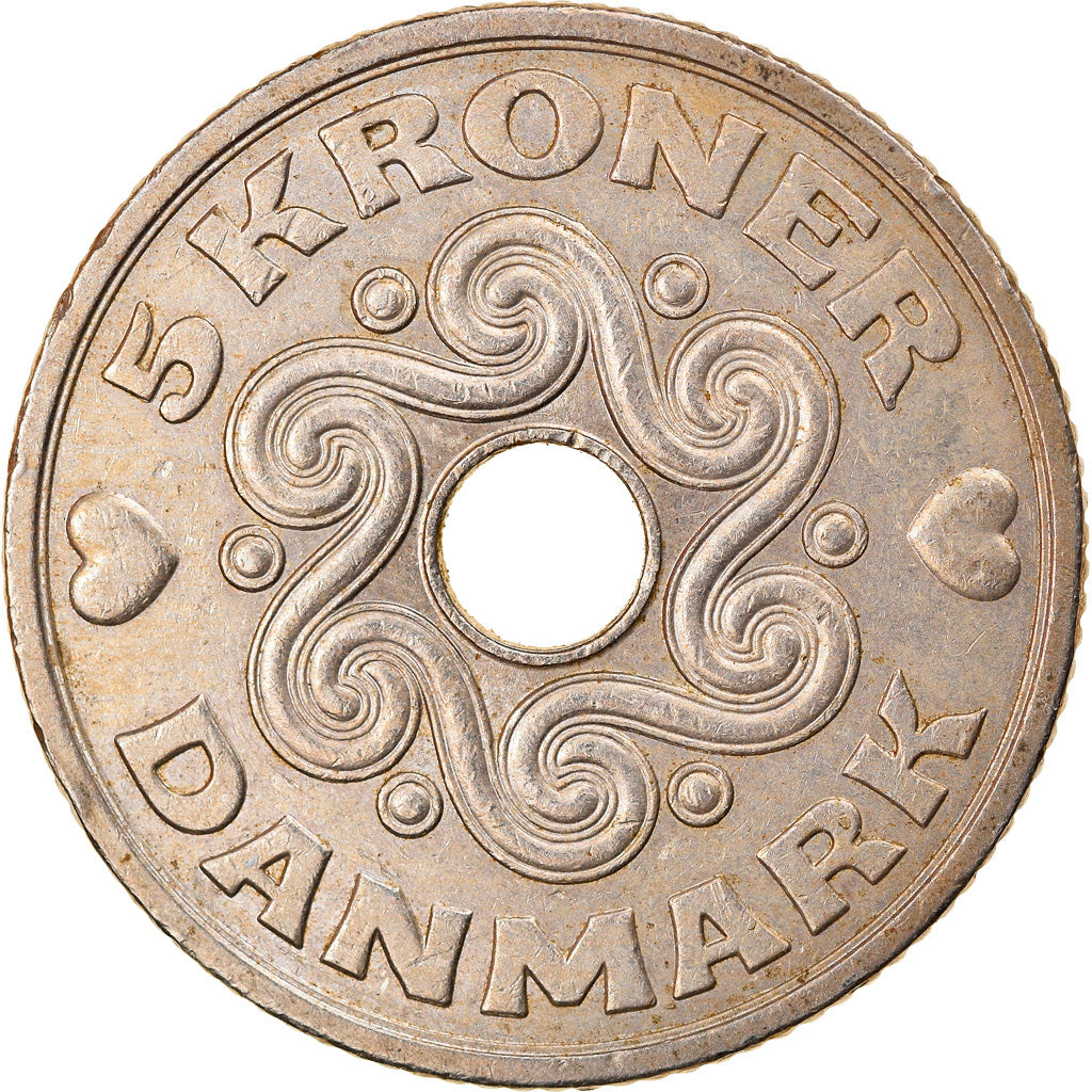 Coin, Denmark, Margrethe II, 5 Kroner, 1993, Copenhagen, EF(40-45)