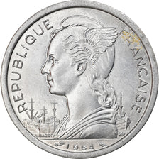 Coin, Comoros, 2 Francs, 1964, Paris, AU(50-53), Aluminum, KM:5, Lecompte:35