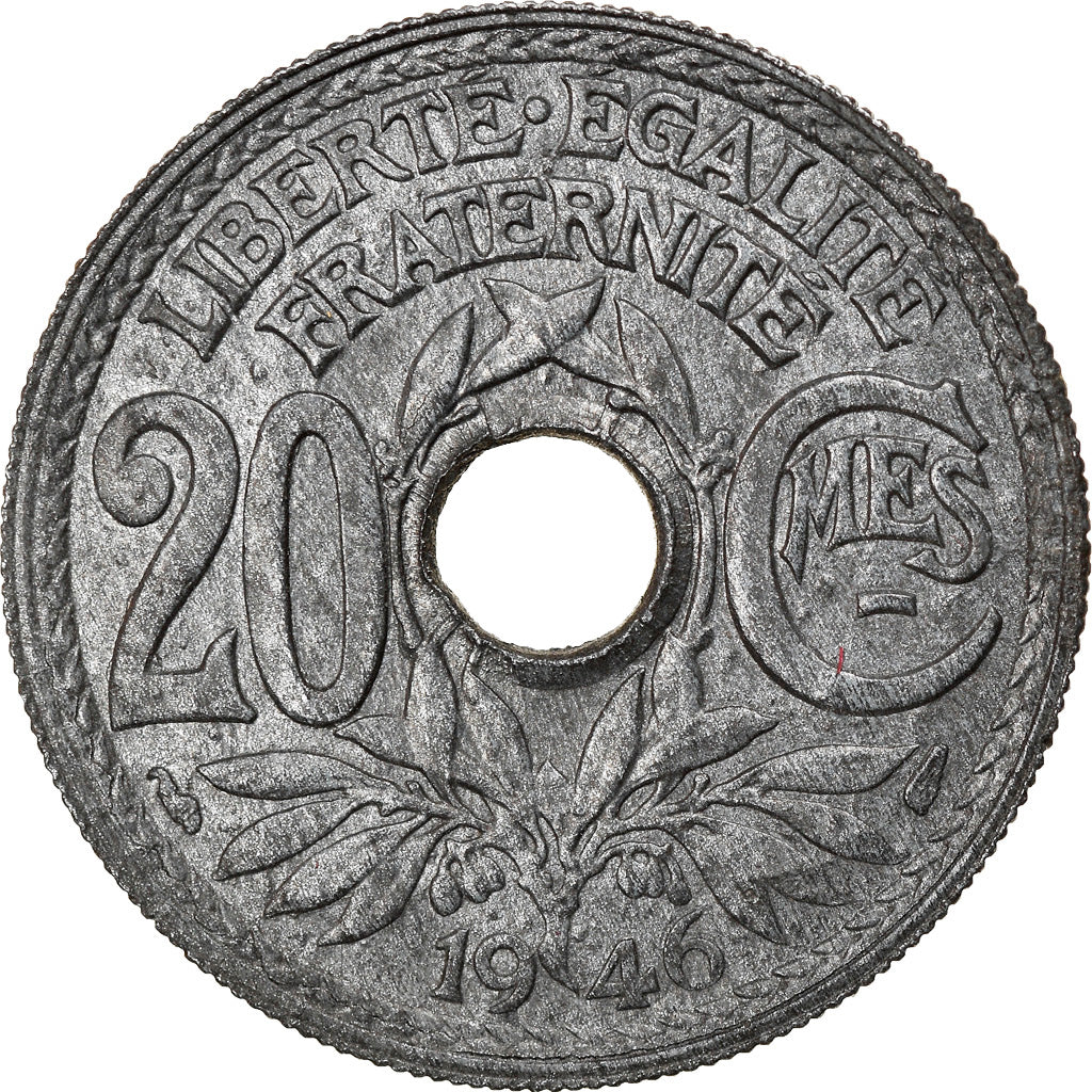 Coin, France, Lindauer, 20 Centimes, 1946, VF(30-35), Zinc, KM:907.1