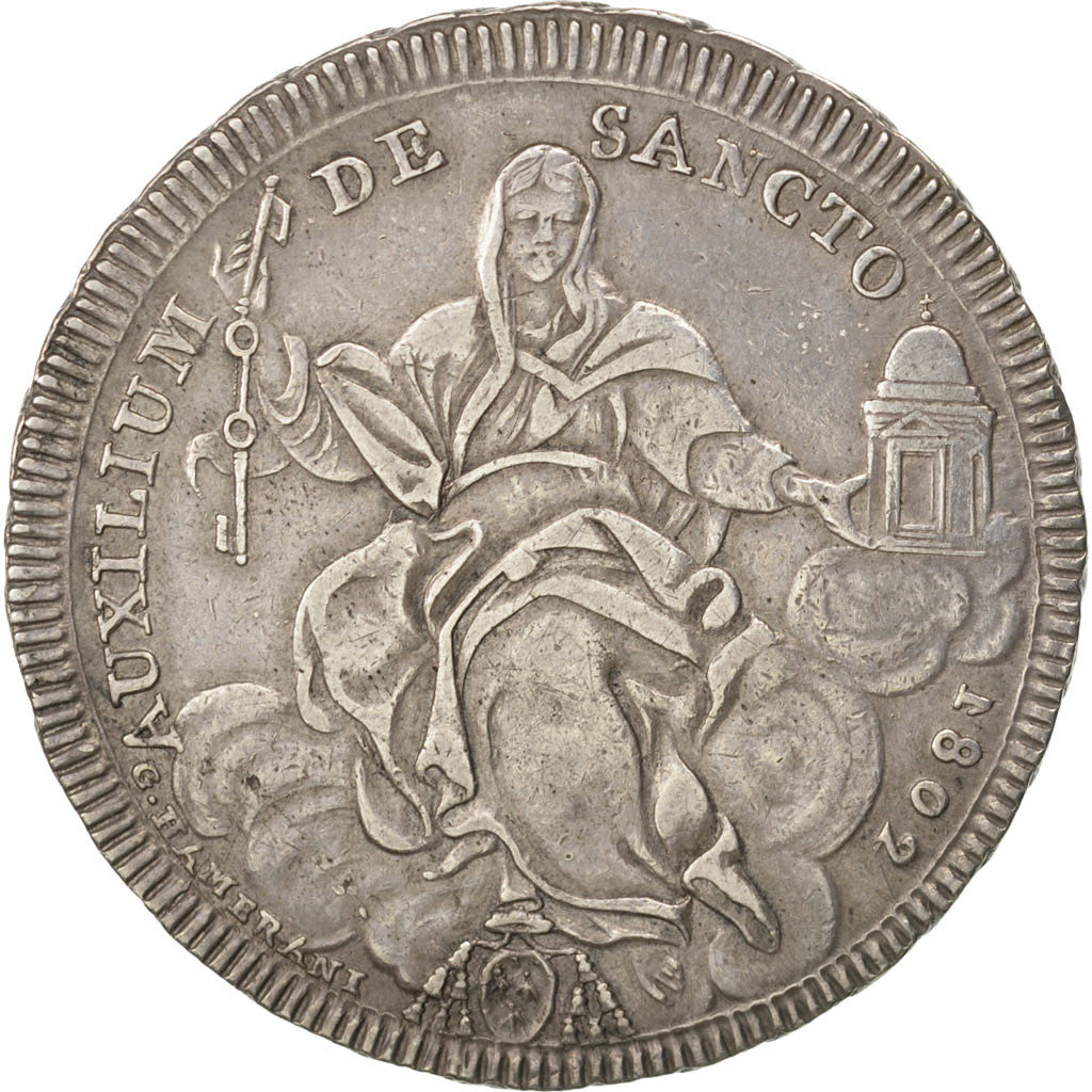 Coin, ITALIAN STATES, PAPAL STATES, Pius VII, Scudo, 1802, Roma, EF(40-45)