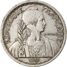 Moneta, FRANCUSKIE INDOCHINY, 10 Cents, 1939, Paris, EF(40-45), Nikiel, KM:21.1