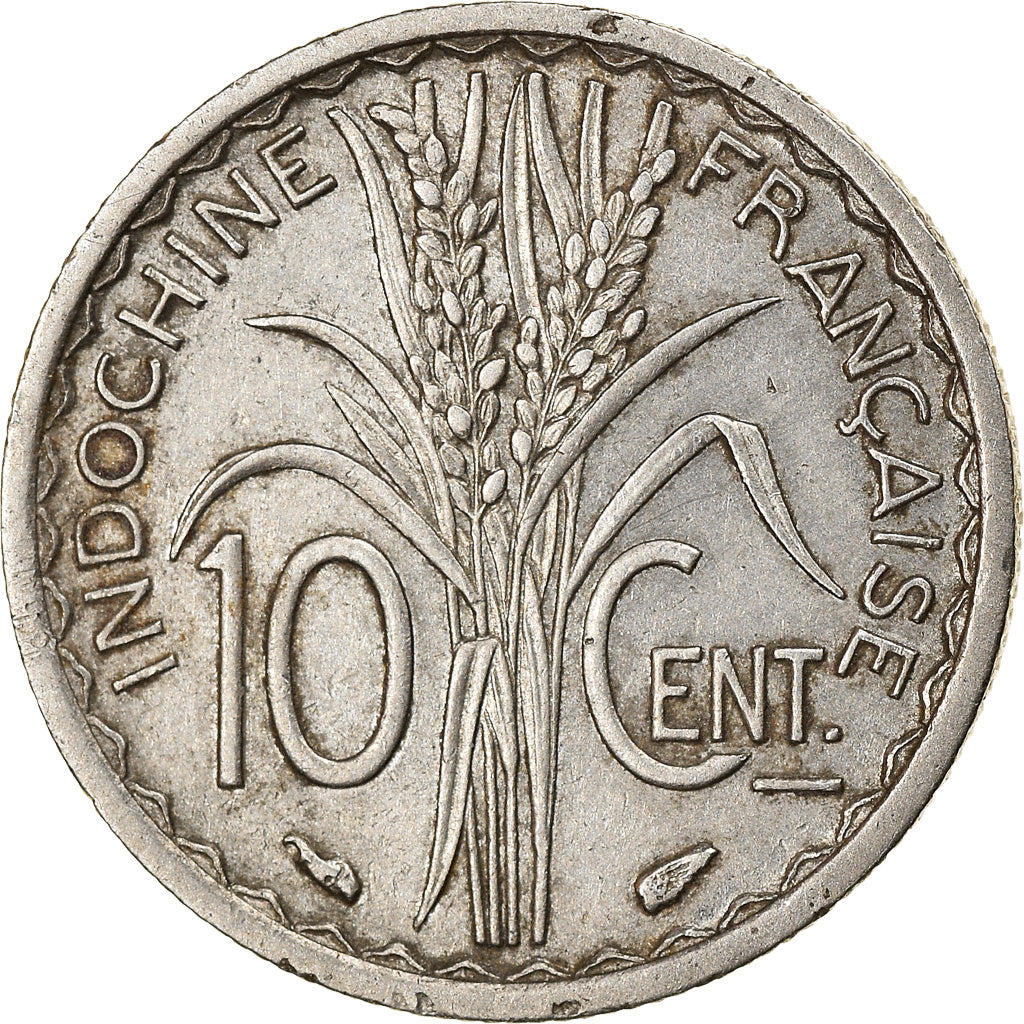 Munten, FRANS INDO-CHINA, 10 Cents, 1939, Paris, ZF, Nickel, KM:21.1