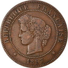 Coin, France, Cérès, 5 Centimes, 1897, Paris, EF(40-45), Bronze, KM:821.1