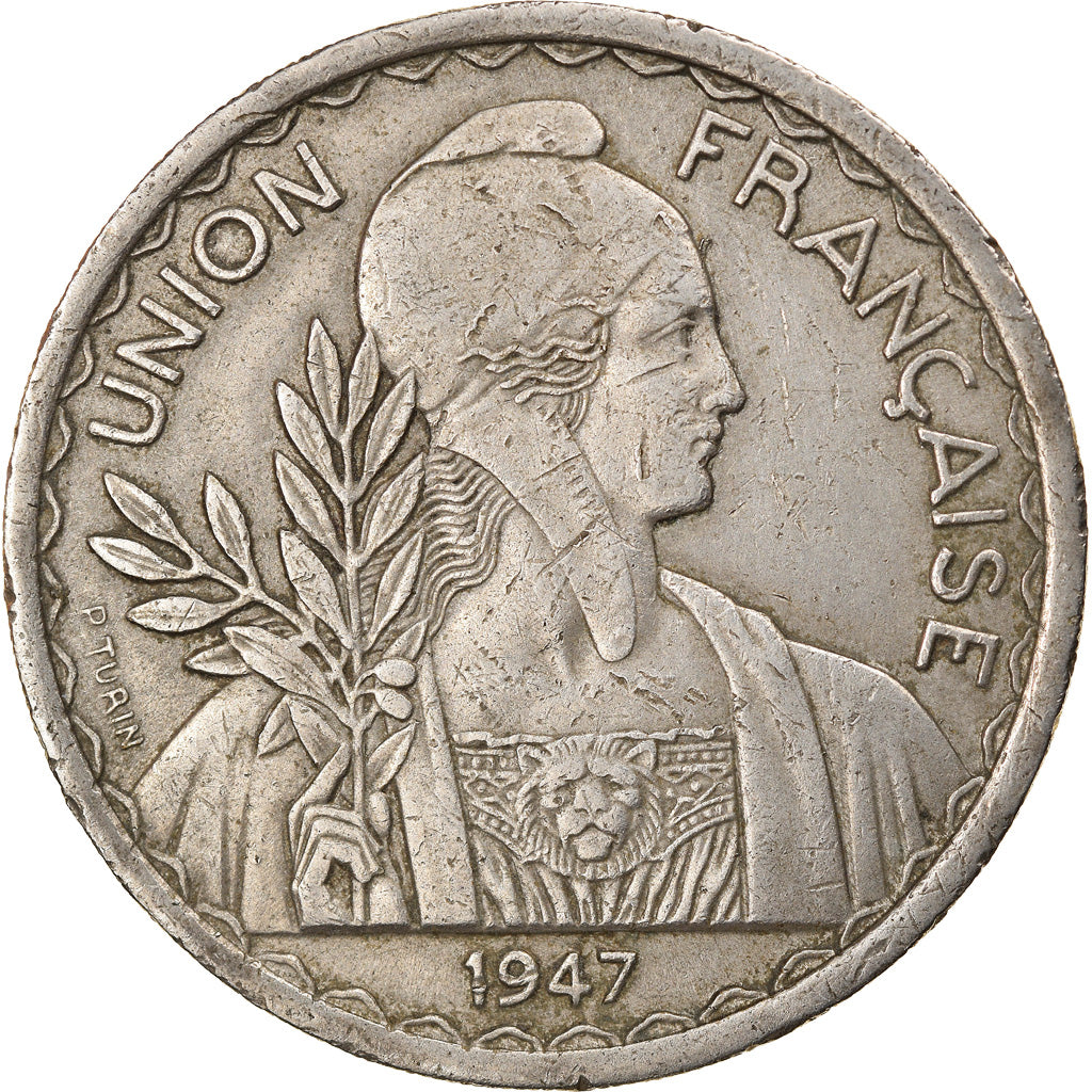 Munten, FRANS INDO-CHINA, Piastre, 1947, Paris, ZF+, Copper-nickel, KM:32.2