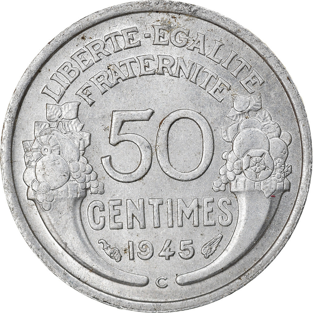 Moneta, Francja, Morlon, 50 Centimes, 1945, Castelsarrasin, AU(55-58)