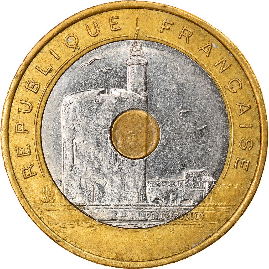 Münze, Frankreich, Jeux Méditerranéens, 20 Francs, 1993, SS+, Tri-Metallic
