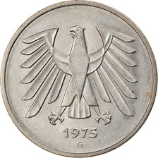 Münze, Bundesrepublik Deutschland, 5 Mark, 1975, Karlsruhe, VZ, Copper-Nickel