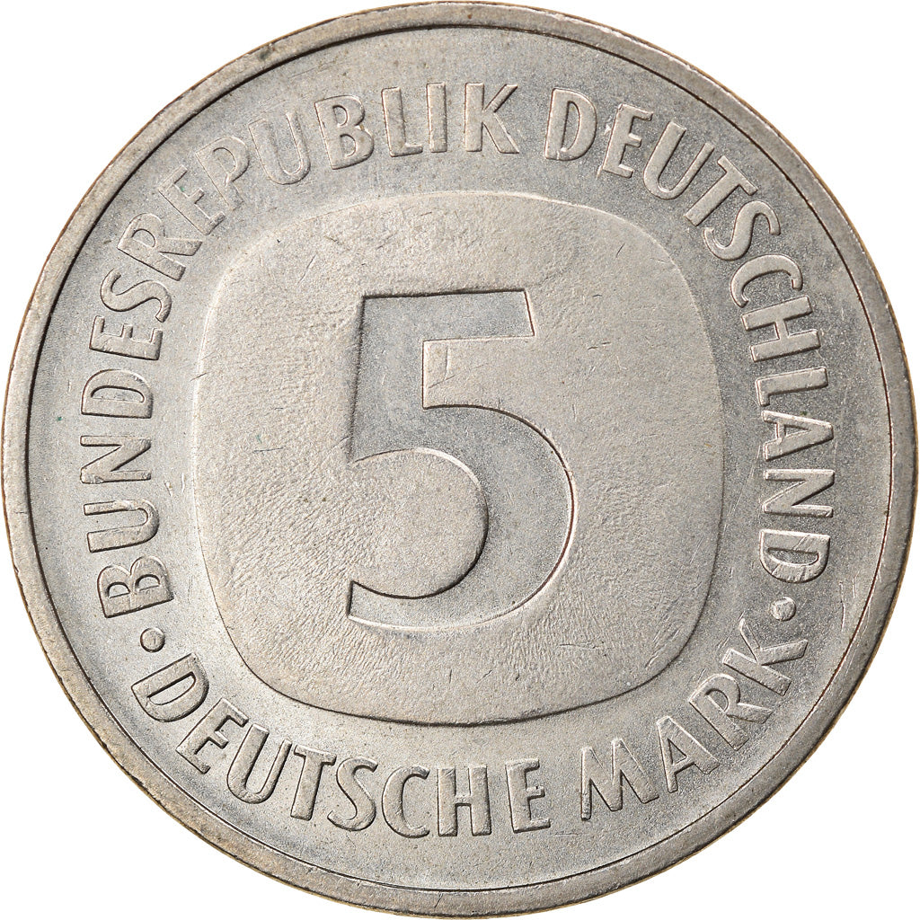 Monnaie, République fédérale allemande, 5 Mark, 1975, Karlsruhe, SUP