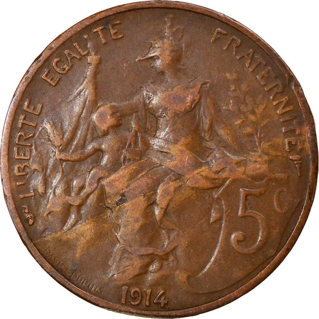 Monnaie, France, Dupuis, 5 Centimes, 1914, Paris, TTB, Bronze, Gadoury:165