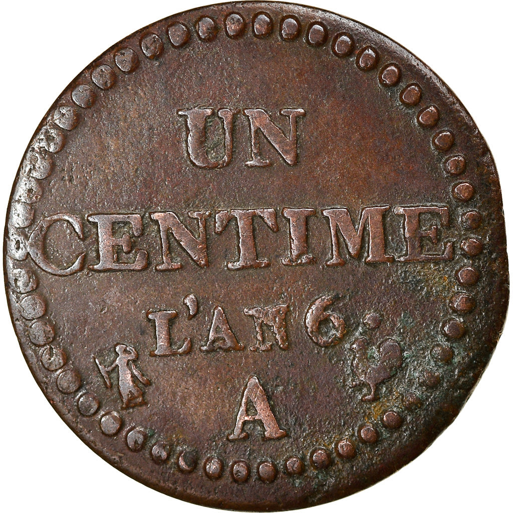 Coin, France, Dupré, Centime, AN 6, Paris, EF(40-45), Bronze, KM:646