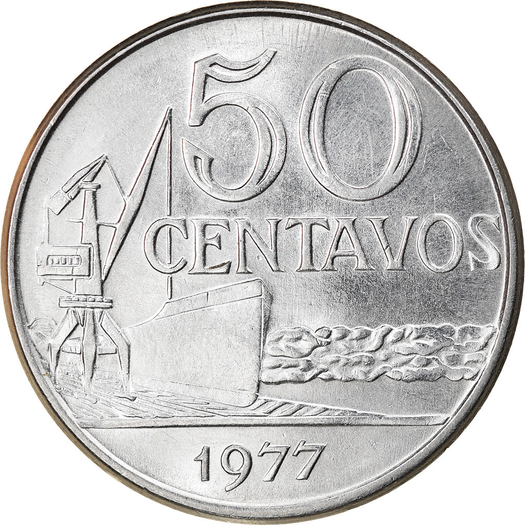Moneta, Brasile, 50 Centavos, 1977, SPL-, Acciaio inossidabile, KM:580b