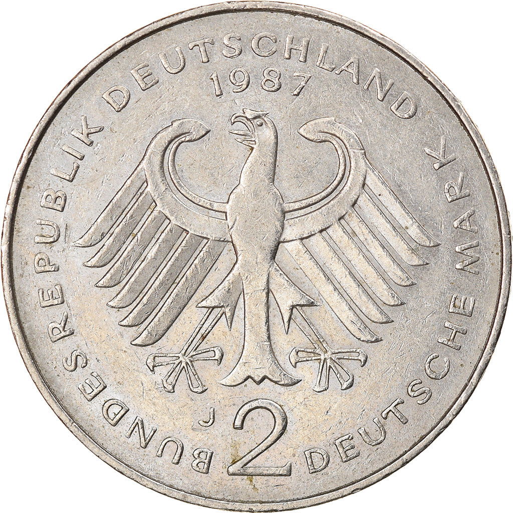 Münze, Bundesrepublik Deutschland, 2 Mark, 1987, Munich, SS+, Copper-Nickel