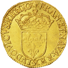 Monnaie, France, Louis XIII, Ecu d'or, 1637, Rouen, TTB+, Or, KM:51, Gadoury:55