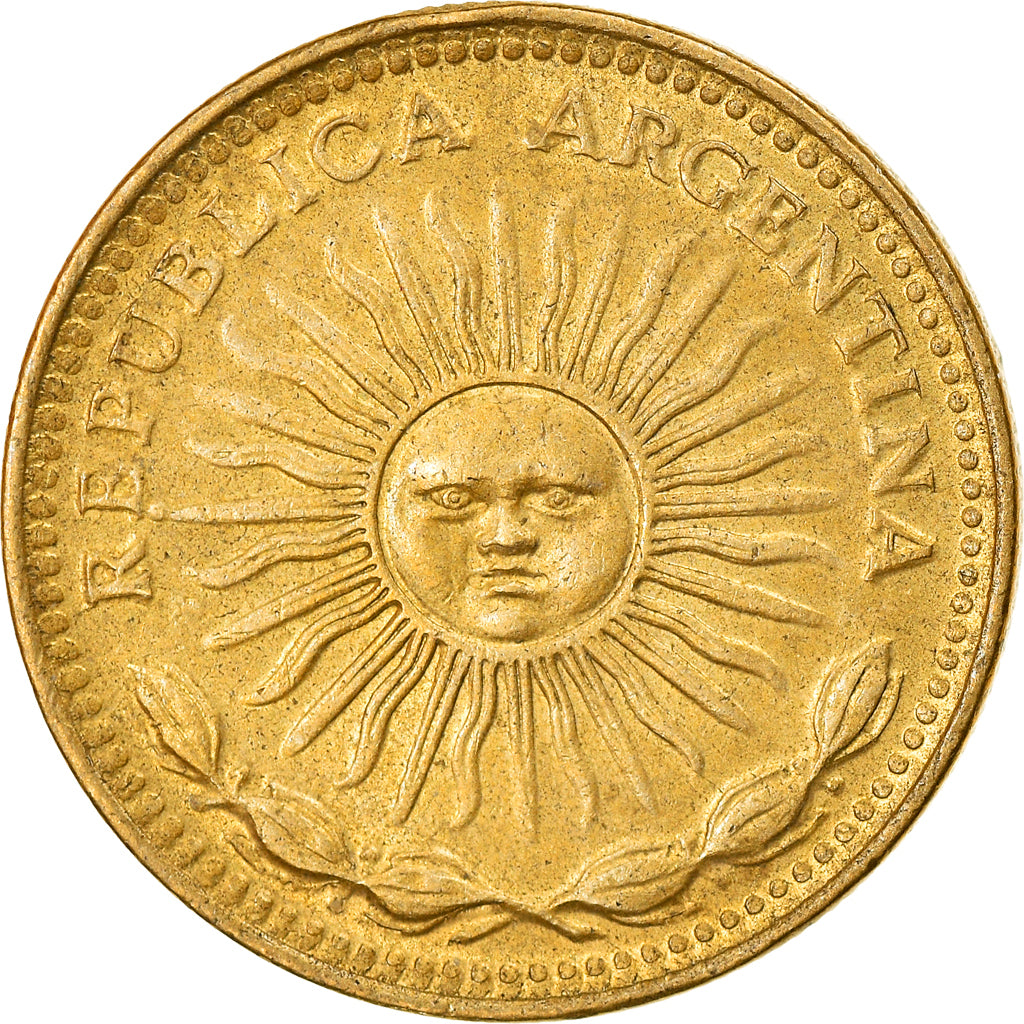 Coin, Argentina, Peso, 1975, AU(50-53), Aluminum-Bronze, KM:69