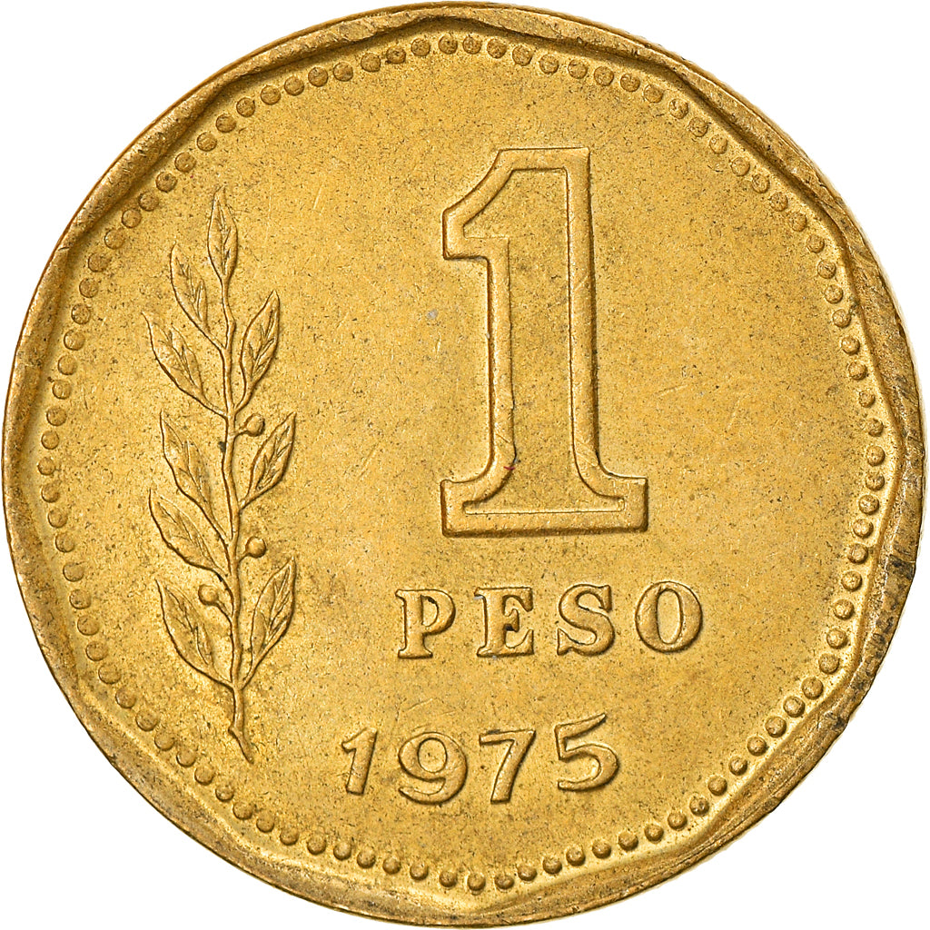 Coin, Argentina, Peso, 1975, AU(50-53), Aluminum-Bronze, KM:69