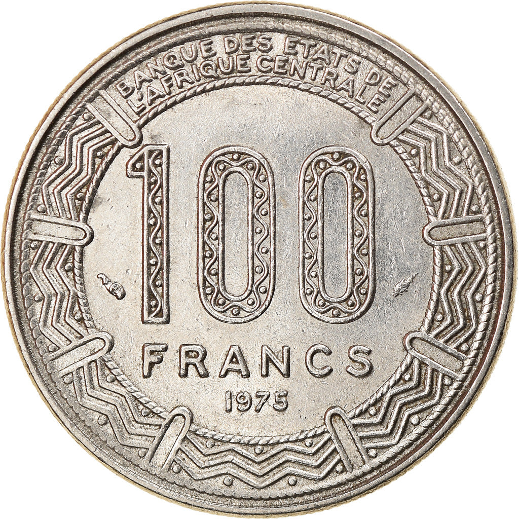Coin, Chad, 100 Francs, 1975, AU(50-53), Nickel, KM:3