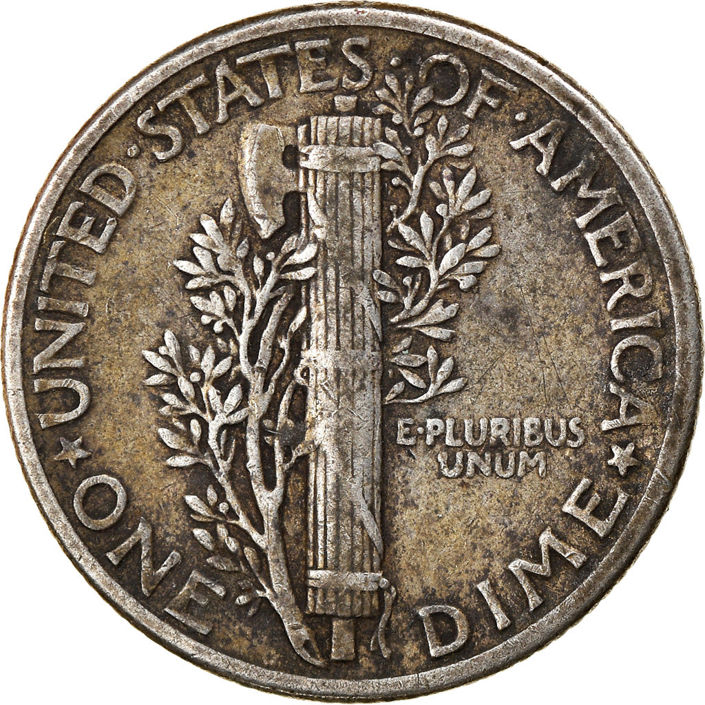 Moneta, Stati Uniti, Mercury Dime, 1939, Philadelphia, BB, Argento, KM:140