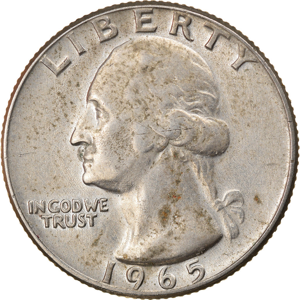 Monnaie, États-Unis, Washington Quarter, 1965, Philadelphie, TTB