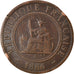 Moneta, INDOCINA FRANCESE, Cent, 1886, Paris, MB+, Bronzo, KM:1, Lecompte:38