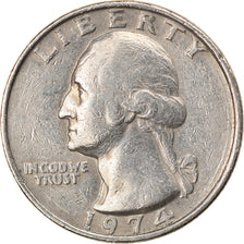 Monnaie, États-Unis, Washington Quarter, 1974, Philadelphie, TTB