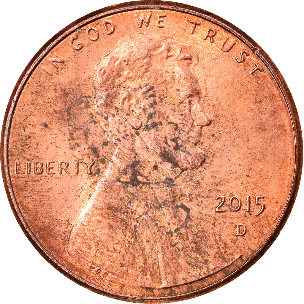 Moneta, USA, Lincoln Cent,  2015, Denver, EF(40-45), Miedź platerowana
