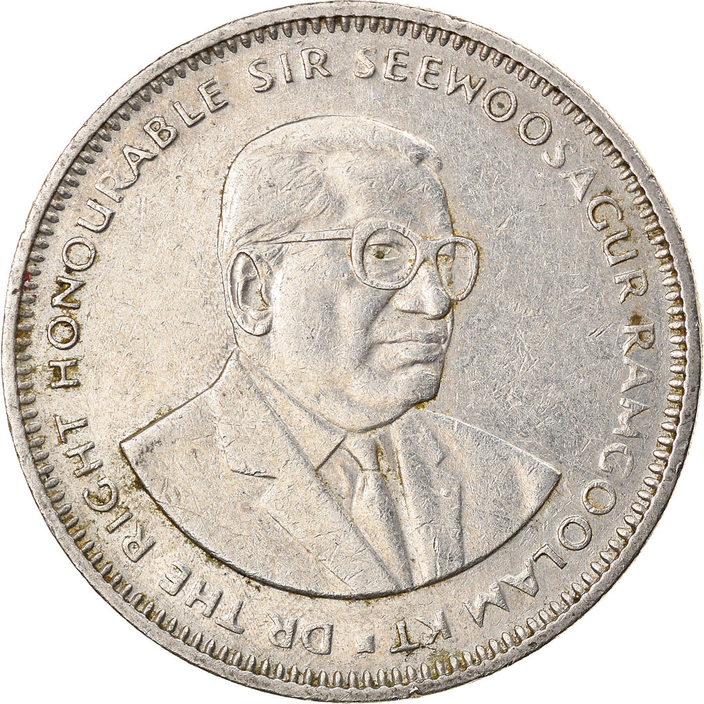 Coin, Mauritius, Rupee, 1991, AU(50-53), Copper-nickel, KM:55