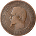 Moneta, Francja, Napoléon III, 10 Centimes, 1857, Marseille, F(12-15), Bronze