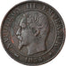 Moeda, França, Napoléon III, 5 Centimes, 1854, Strasbourg, EF(40-45), Bronze