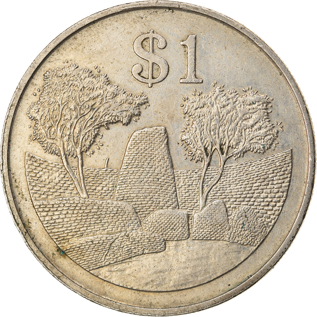Coin, Zimbabwe, Dollar, 1980, EF(40-45), Copper-nickel, KM:6