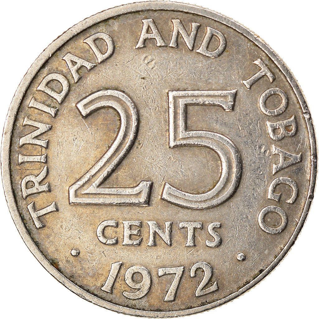 Coin, TRINIDAD & TOBAGO, 25 Cents, 1972, Franklin Mint, EF(40-45)