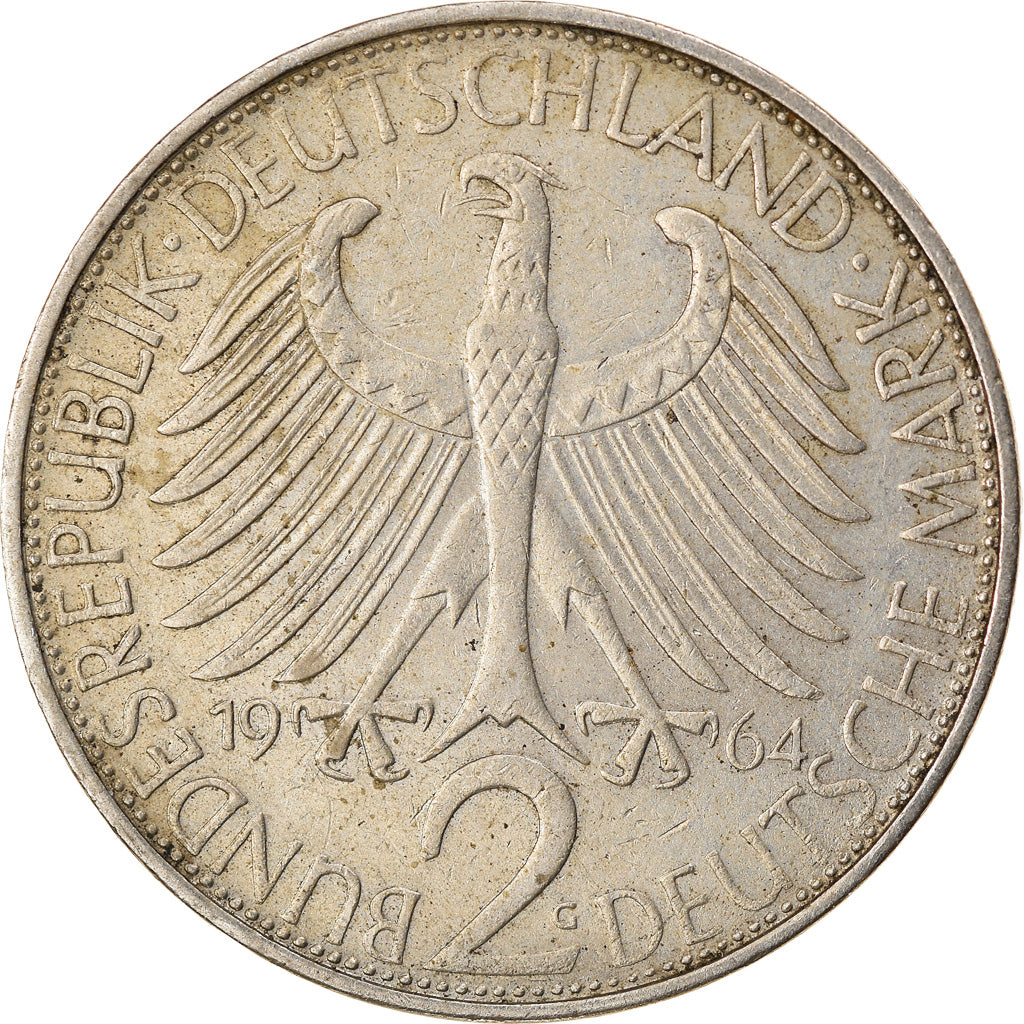 Monnaie, République fédérale allemande, 2 Mark, 1964, Karlsruhe, TTB