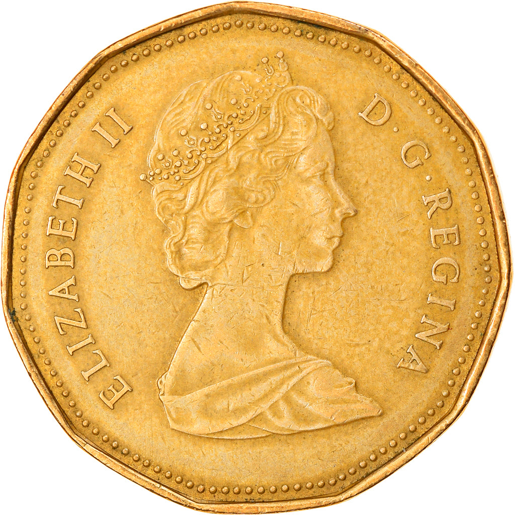Coin, Canada, Dollar, 1988, Ottawa, EF(40-45), Aureate-Bronze Plated Nickel