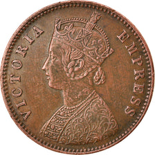 Coin, INDIA-BRITISH, Victoria, 1/4 Anna, 1890, AU(50-53), Copper, KM:486