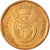 Moneta, Sudafrica, 10 Cents, 2008, Pretoria, BB+, Acciaio placcato in bronzo