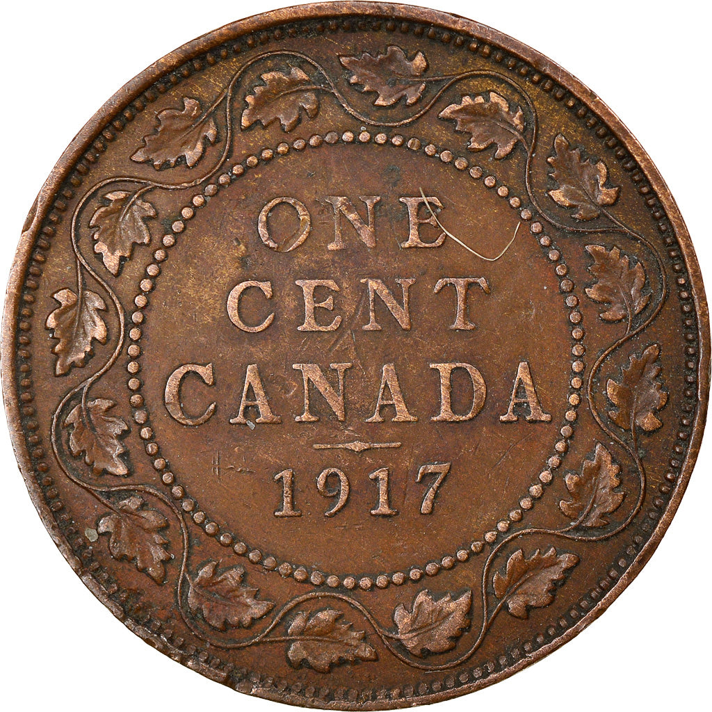 Coin, Canada, George V, Cent, 1917, Royal Canadian Mint, Ottawa, EF(40-45)