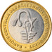 Coin, West African States, 500 Francs, 2005, AU(55-58), Bi-Metallic, KM:15