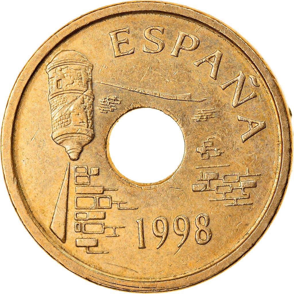 Munten, Spanje, Juan Carlos I, 25 Pesetas, 1998, Madrid, ZF+, Aluminum-Bronze