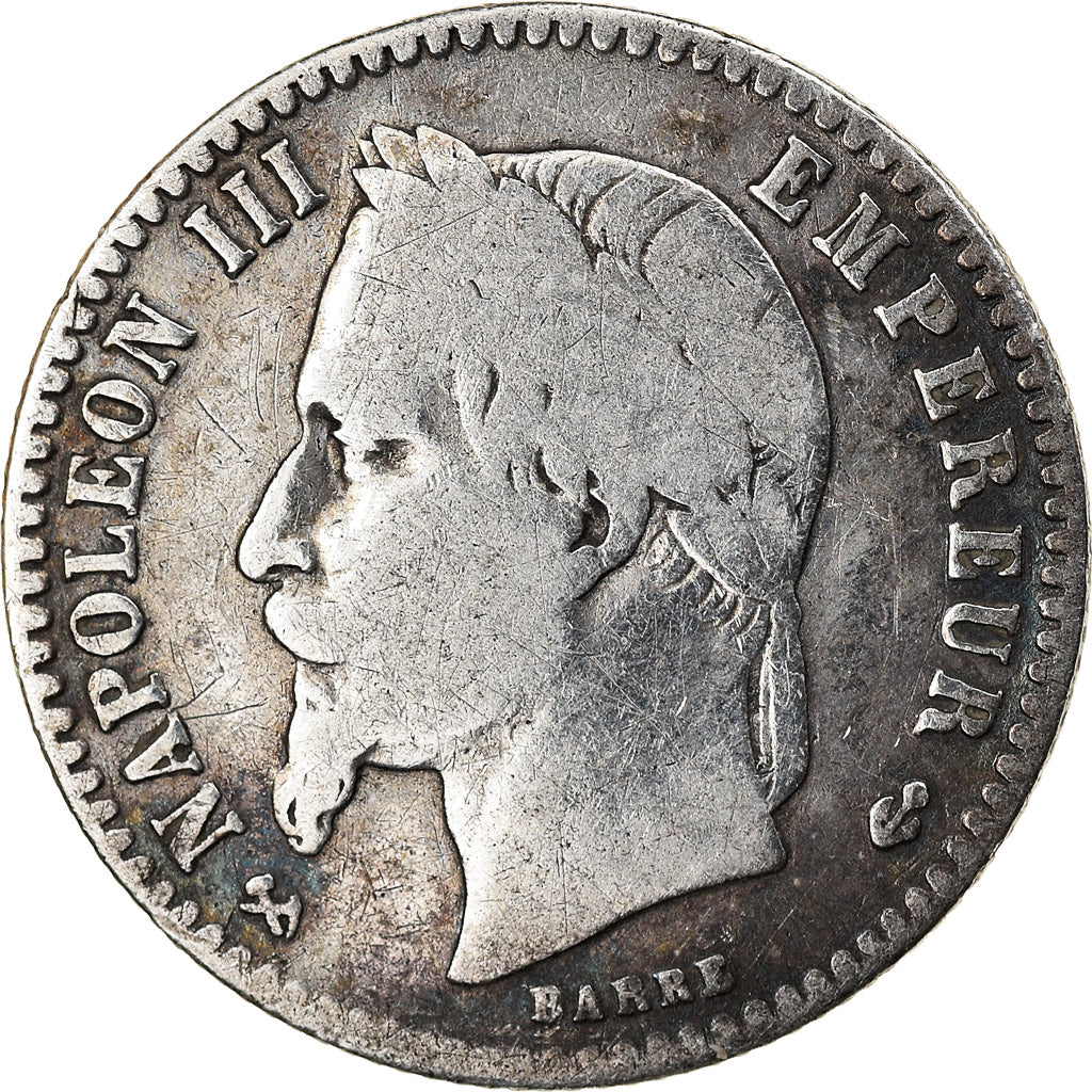 Münze, Frankreich, Napoléon III, 50 Centimes, 1865, Bordeaux, S, Silber