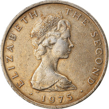 Moneta, Isola di Man, Elizabeth II, 10 New Pence, 1975, BB, Rame-nichel, KM:23