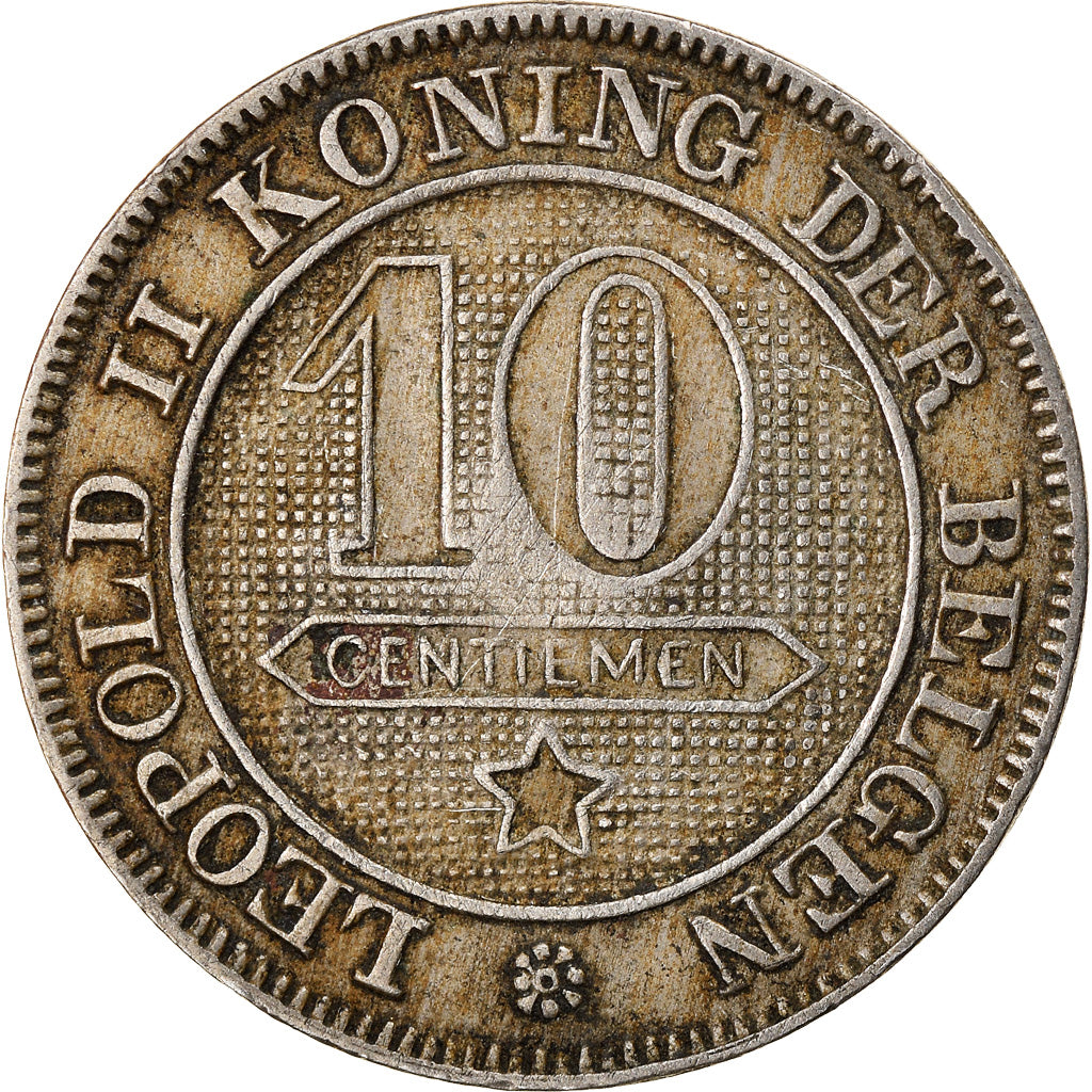 Coin, Belgium, Leopold II, 10 Centimes, 1894, EF(40-45), Copper-nickel, KM:43