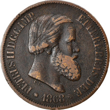 Coin, Brazil, Pedro II, 20 Reis, 1868, EF(40-45), Bronze, KM:474