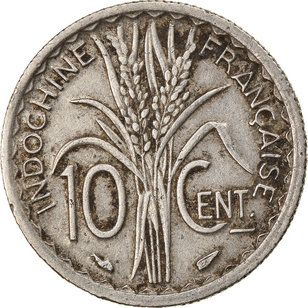 Moneda, INDOCHINA FRANCESA, 10 Cents, 1939, Paris, MBC, Níquel, KM:21.1