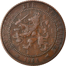 Coin, Netherlands, Wilhelmina I, 2-1/2 Cent, 1904, EF(40-45), Bronze, KM:134