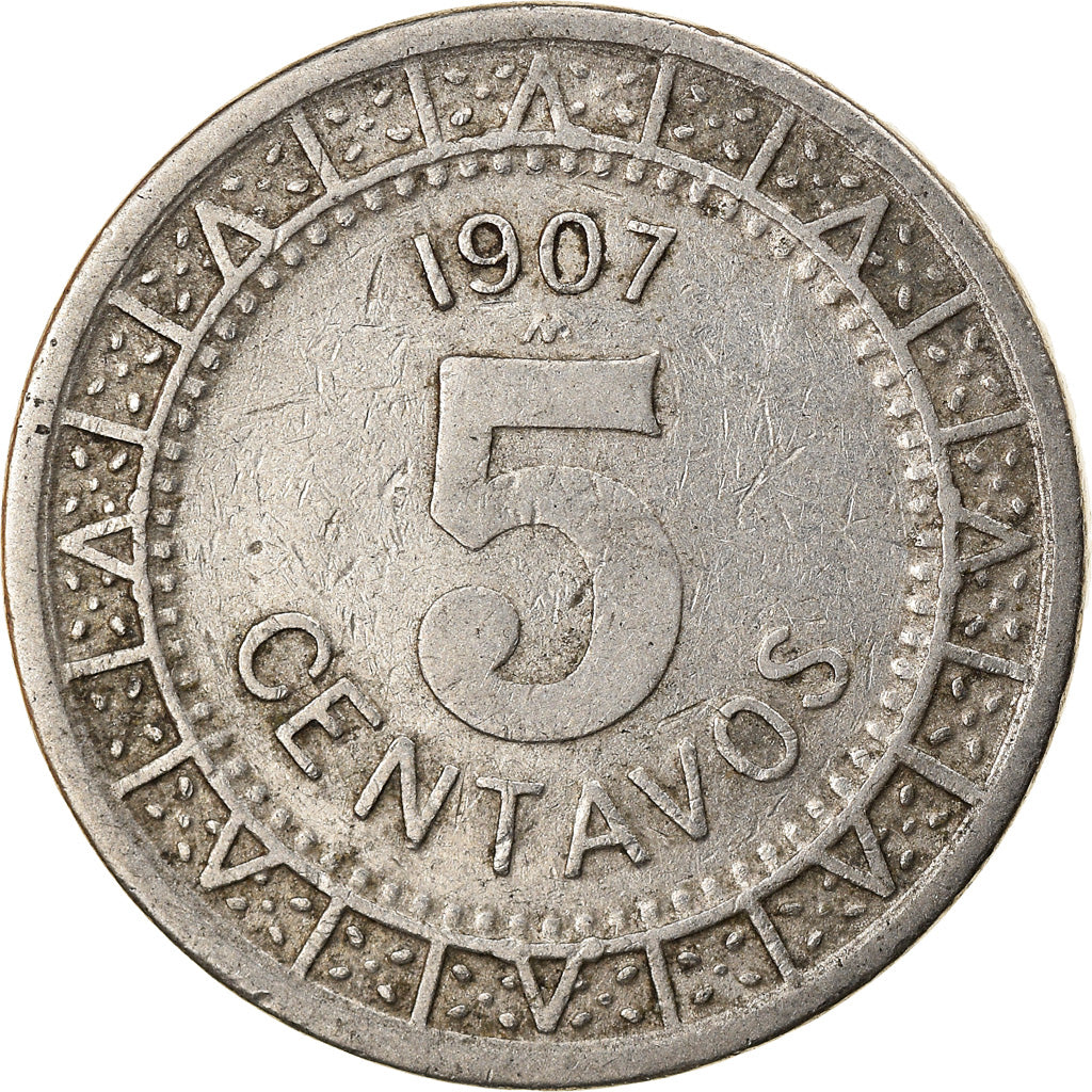 Moneta, Messico, 5 Centavos, 1907, Mexico City, BB, Nichel, KM:421