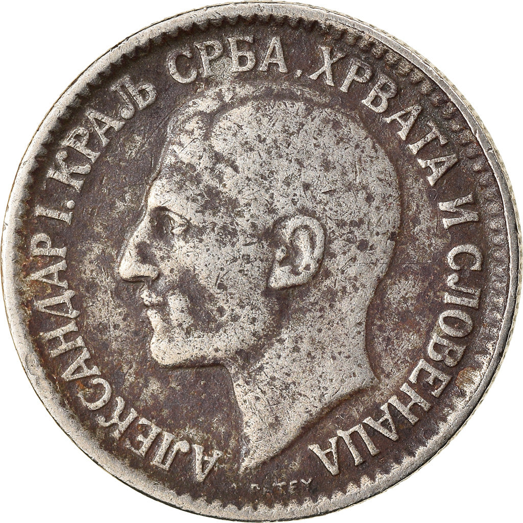 Moneta, Iugoslavia, Alexander I, 50 Para, 1925, Poissy, MB+, Nichel-bronzo, KM:4