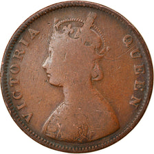 Moeda, ÍNDIA - BRITÂNICA, Victoria, 1/2 Anna, 1862, VF(20-25), Cobre, KM:468