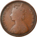 Monnaie, INDIA-BRITISH, Victoria, 1/2 Anna, 1862, TB, Cuivre, KM:468