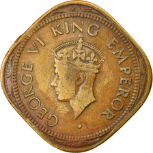 Monnaie, INDIA-BRITISH, George VI, 2 Annas, 1945, TB, Nickel-brass, KM:543