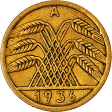 Coin, GERMANY, WEIMAR REPUBLIC, 5 Reichspfennig, 1936, Berlin, EF(40-45)