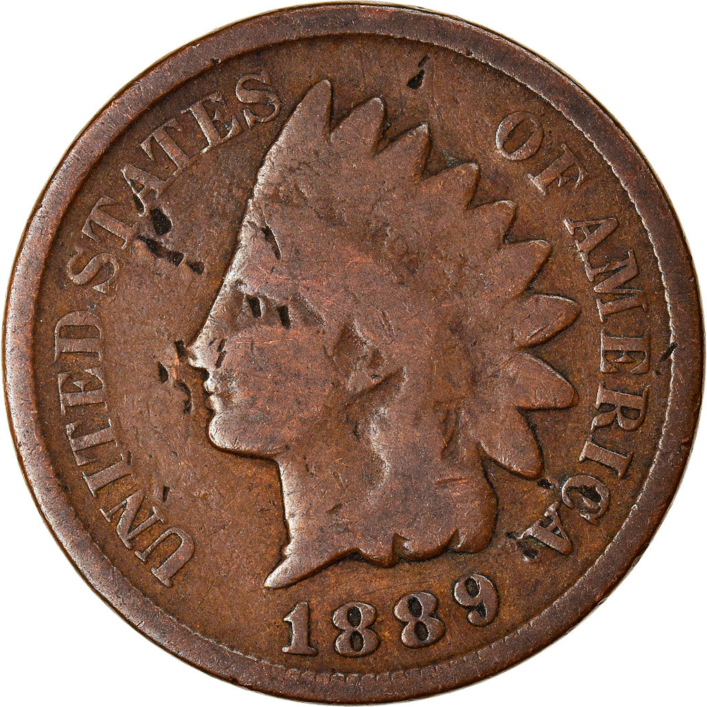 Coin, United States, Indian Head Cent, 1889, Philadelphia, EF(40-45)